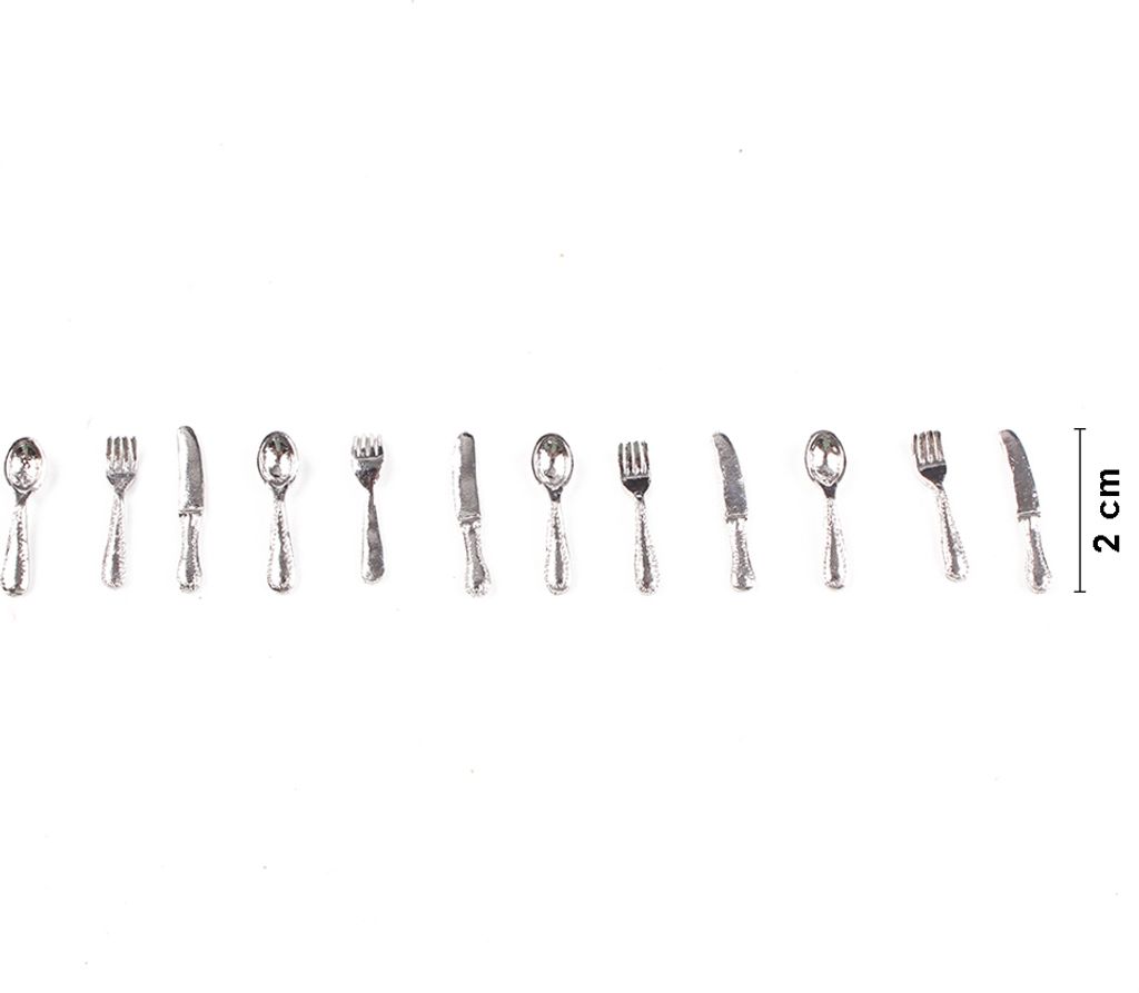 Miniaturküche | Miniatur Besteck 12-teilig (1 Set) Produktbild 2