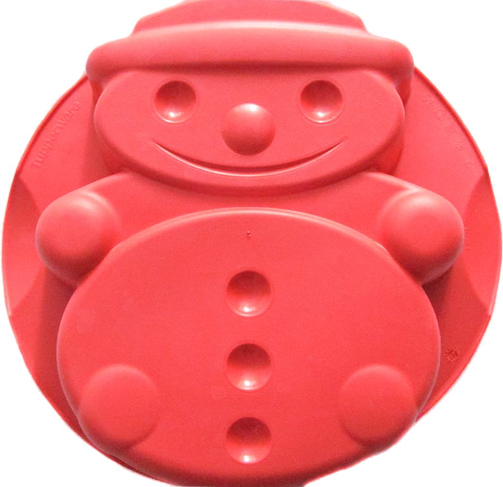 TUPPERWARE Backen Silikonform rot Schneemann Silikon Backform
