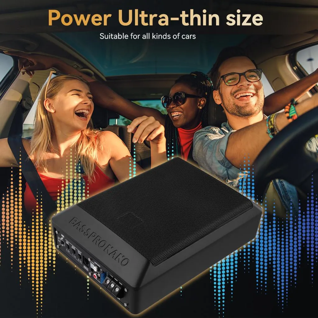 Subwoofer sous siège 600W nominal 12V 4 Ohms - Caisson de basses compact