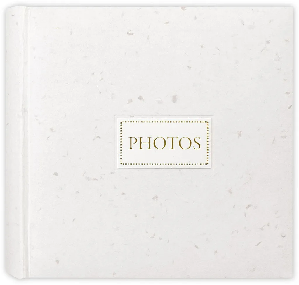 Grand Album Photo Traditionnel Blanc 32x32 cm avec 60 Pages Blanches