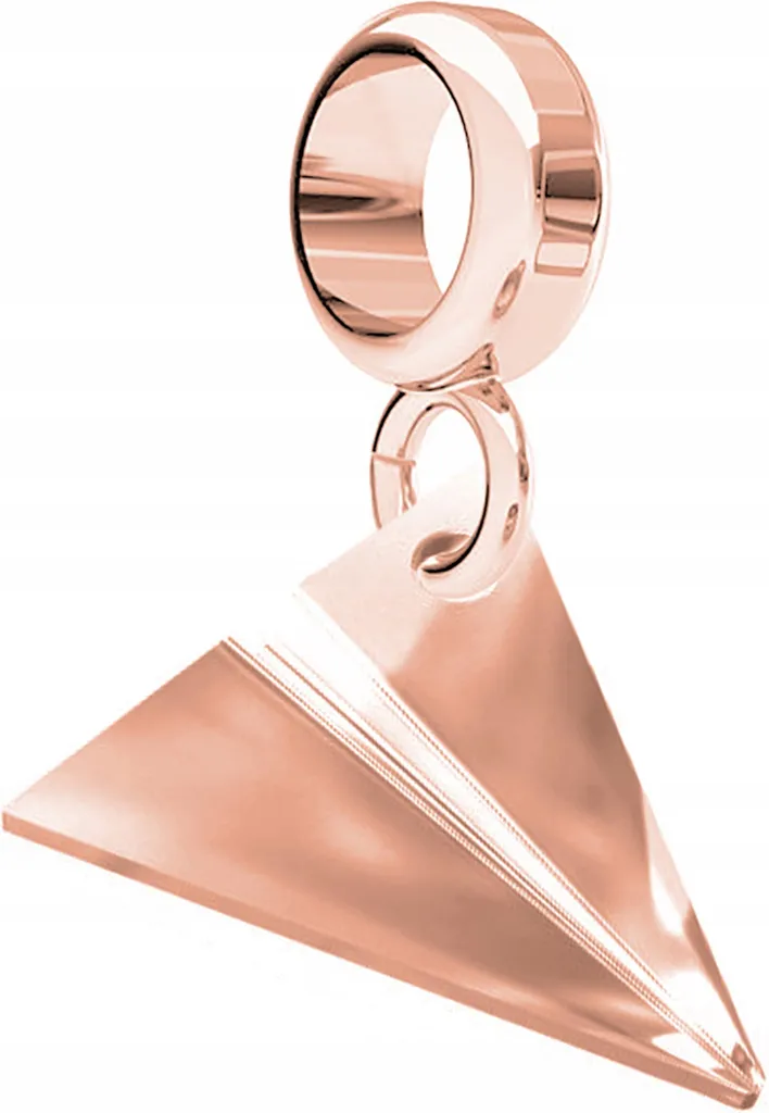 Aereo Carta Placcata Oro Charms Argento 925