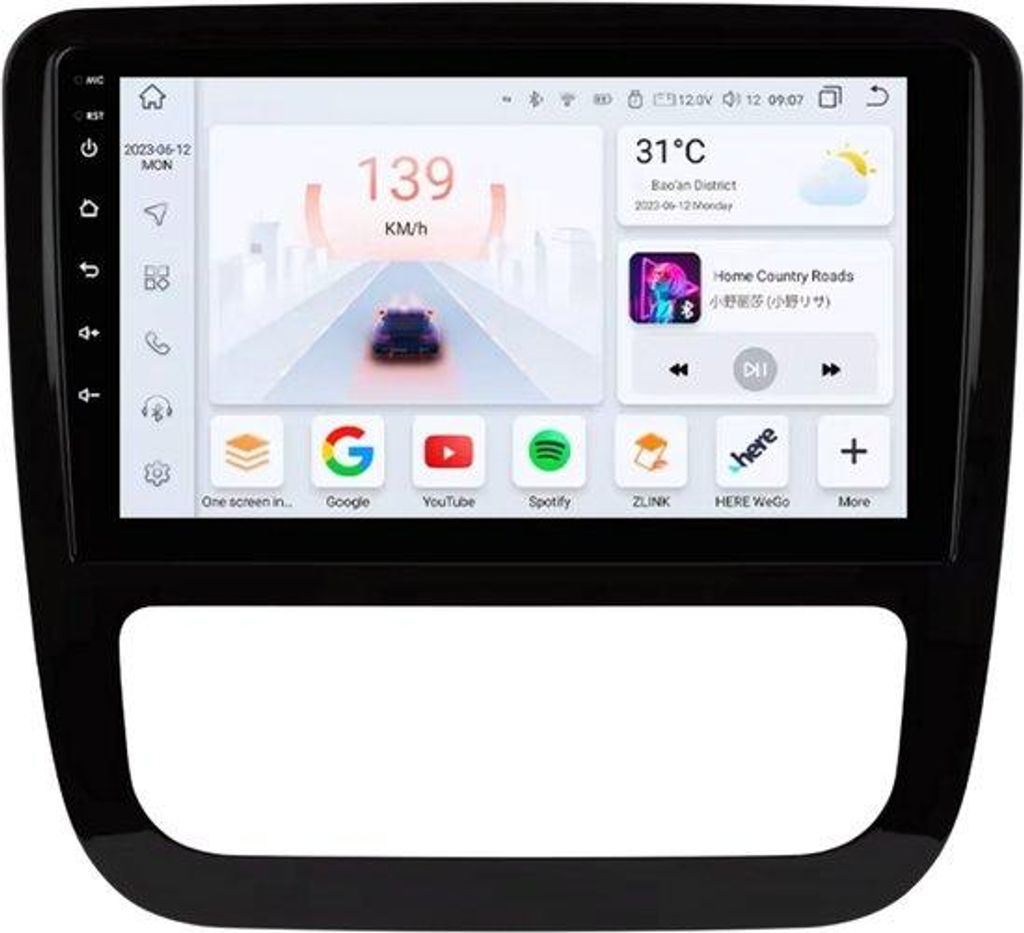 Autoradio mit Bluetooth und CarPlay für VW Volkswagen Scirocco (2008–2013) – Kompatibel mit Apple und Android – Stereoanlage – Navigations...