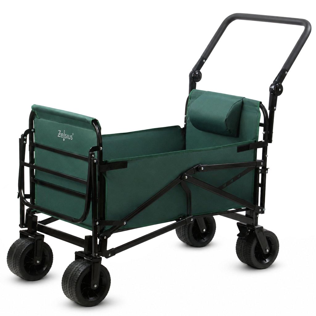 Zelsius Bollerwagen mit Liegefunktion, Grün, 100 kg Produktbild 