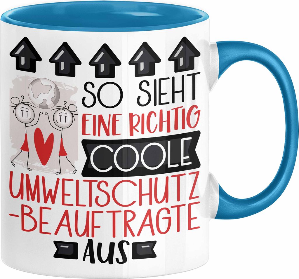 Umweltschutzbeauftragte Geschenk Tasse Geschenkidee für Umweltschutzbeauftragte Geburtstag Weihnachten Spruch So Sieht Eine Richtig Coole Umweltsc...