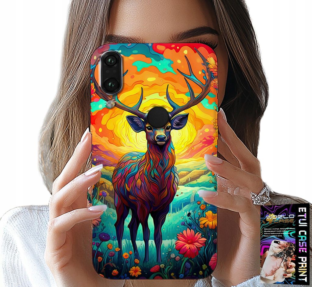 Etui Für Huawei P Smart 2019 - Bunte Designs Hirsche Elche Waldtiere