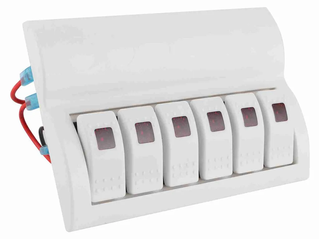 Panneau de commande 12V 24V à 6 interrupteurs et disjoncteurs de sécurité