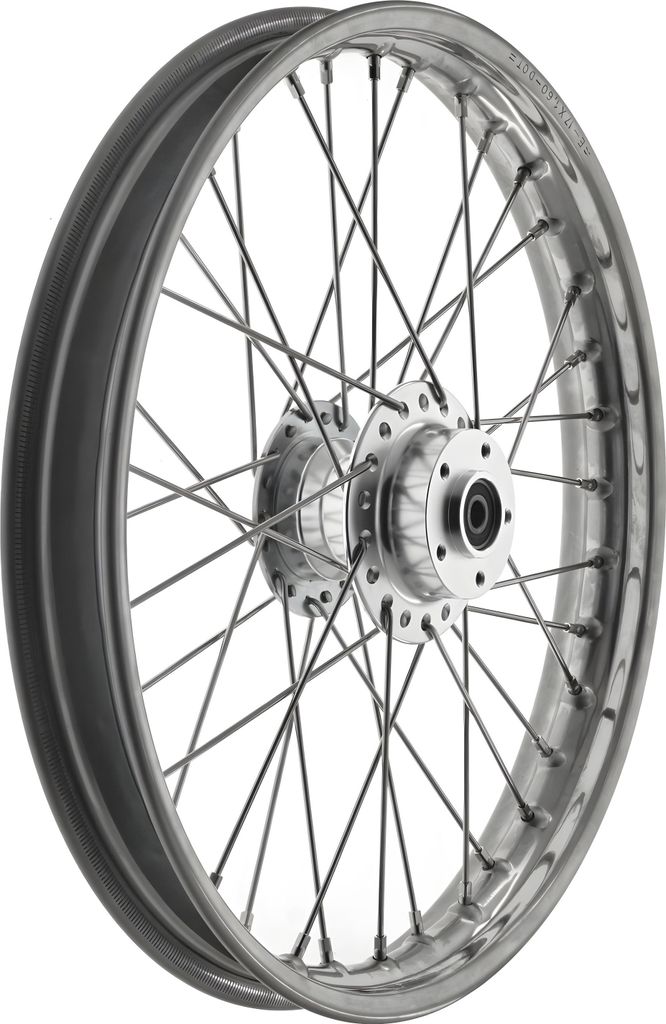 Speichenrad 1,6 x 17" für Scheibenbremse, Edelstahlfelge + Edelstahlspeichen - Simson S53, S83, MS50