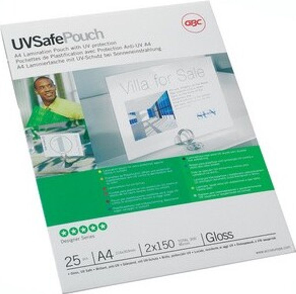 GBC Laminierfolientasche UVSafePouch DIN A4 300 mic 100 Stück