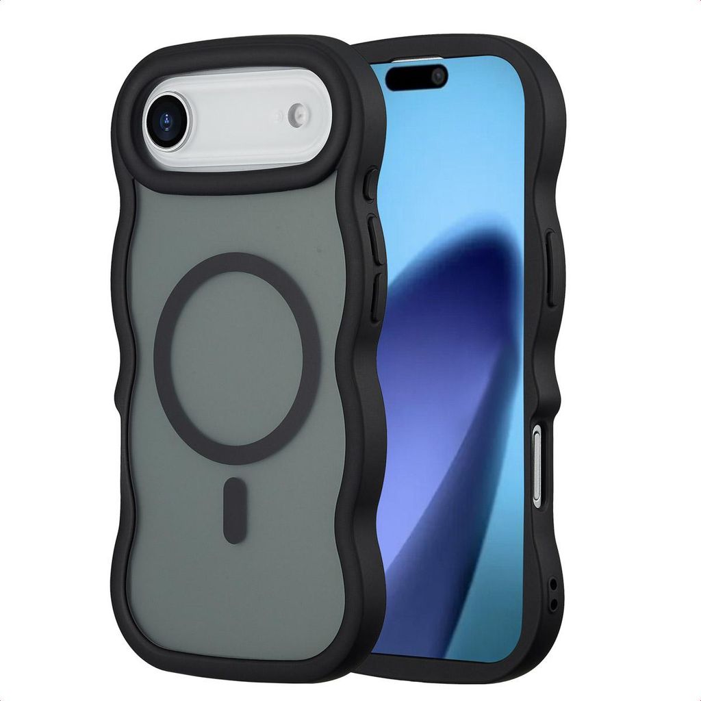 Selencia Wavy Backcover mit MagSafe iPhone Air - Schwarz