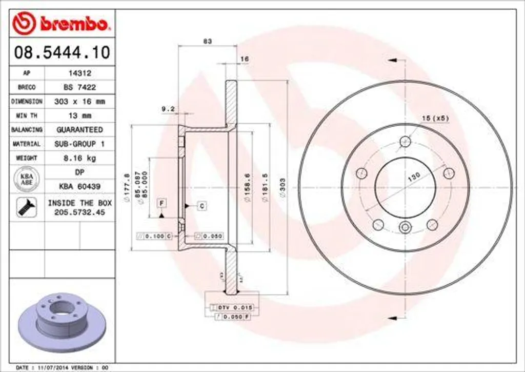 Équipez votre Mercedes Classe G W461 W463 avec le Disque de Frein Brembo OE