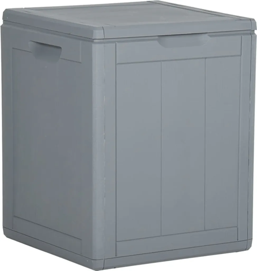 Baule Porta Giochi da Esterno 90L Grigio - Contenitore Sicuro Rattan
