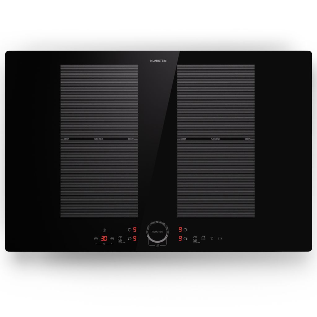 Klarstein Induktionskochfeld 4 Platten, Einbau-Induktionskochfeld mit 4 Kochfelder, 7000 Watt Induktionskochfeld, Induktion Kochfeld mit Touch-Bedi...