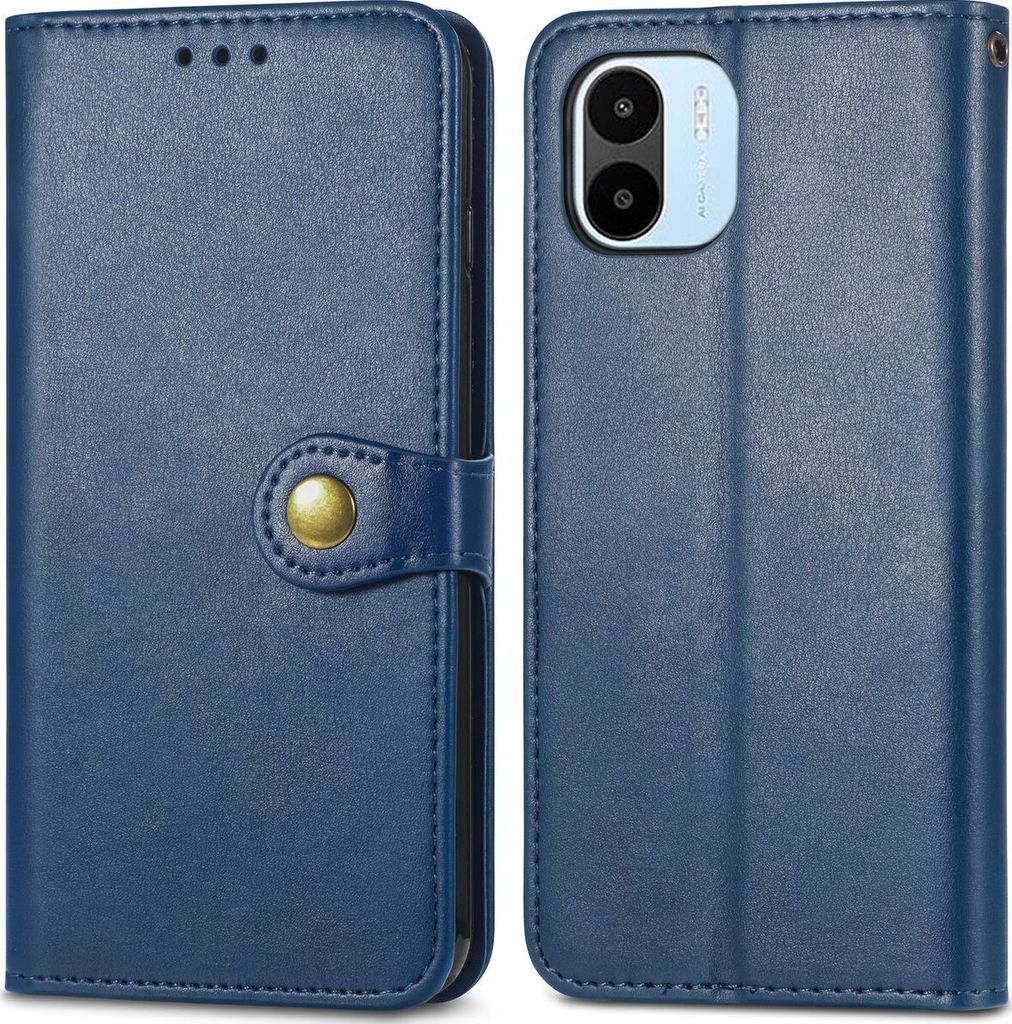 Mobigear Snap Button Xiaomi Redmi A1 4G Hülle Klapphülle Geldbörse - Blau