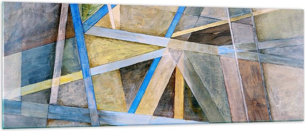 Bilder auf glas - Abstraktion modern - 140x50cm - Glasbilder - Wandbilder - Kunstdruck - zum Aufhängen bereit - Wanddekoration aus Glas - Glas Bil...