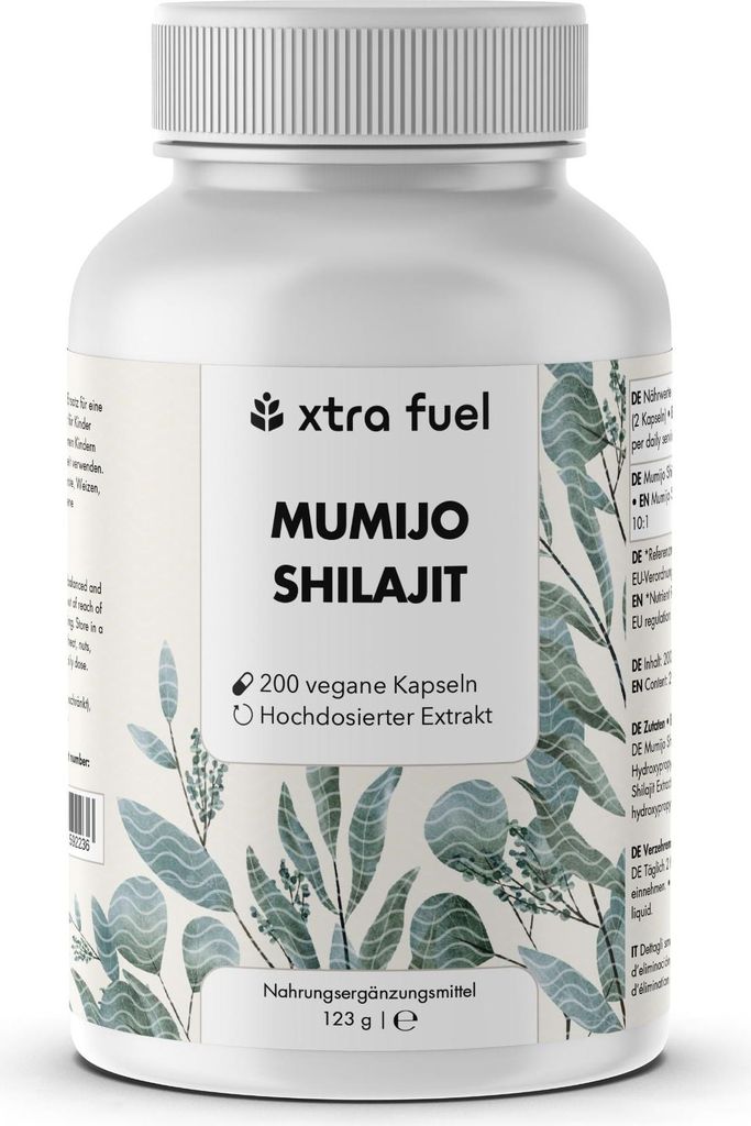 Capsule di Shilajit - 200x capsule Mumijo - Con >80% di Immagine del prodotto 