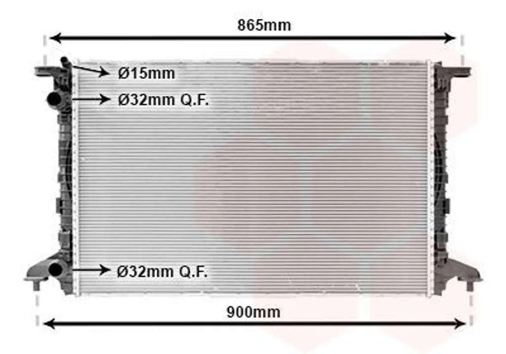 Radiateur de refroidissement d'eau moteur Audi A4 B9 et A5 2015-2023