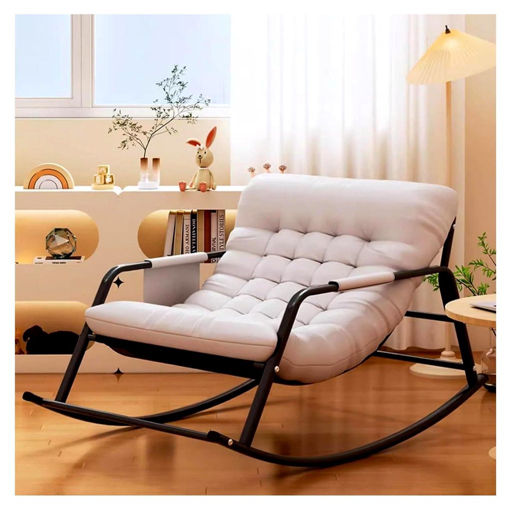 Moderner Atmungsaktiver Schaukelstuhl für das Schlafzimmer, Doppelsofa-Liege für den Innenbereich mit Kissen, Gartenliegestuhl für den Außenber...