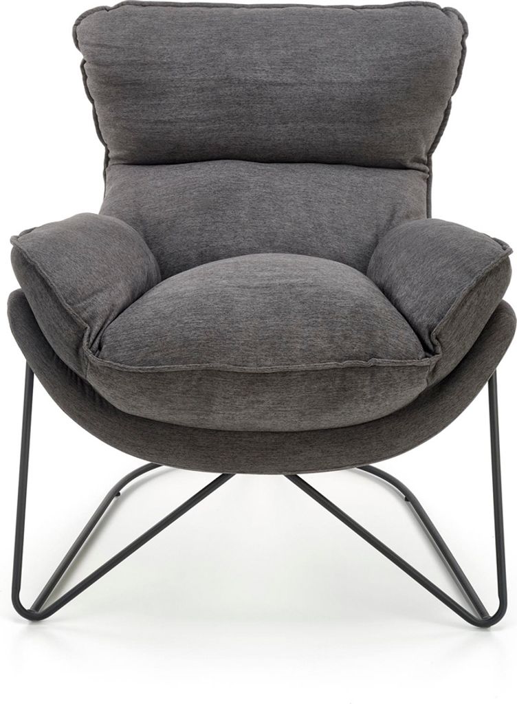 Halmar Designové křeslo Volker - tmavě šedé / černé Obrázek produktu 6