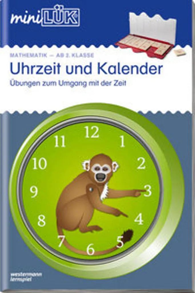 Livre éducatif miniLÜK apprendre l'heure et calendrier dès 6 ans