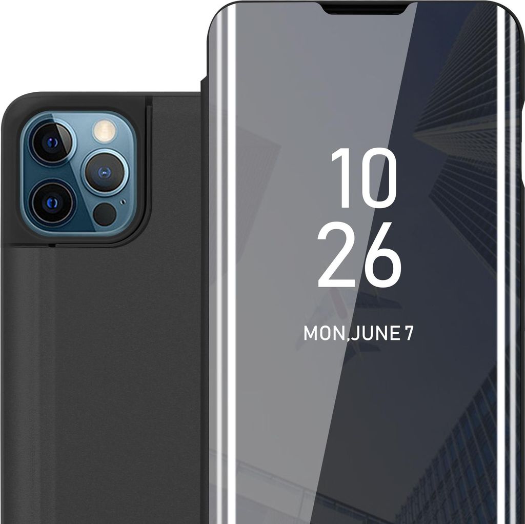 Cadorabo Handyhülle für Apple iPhone 13 PRO MAX in Schwarz Cover Backcover Schutzhülle Book Case Booklet