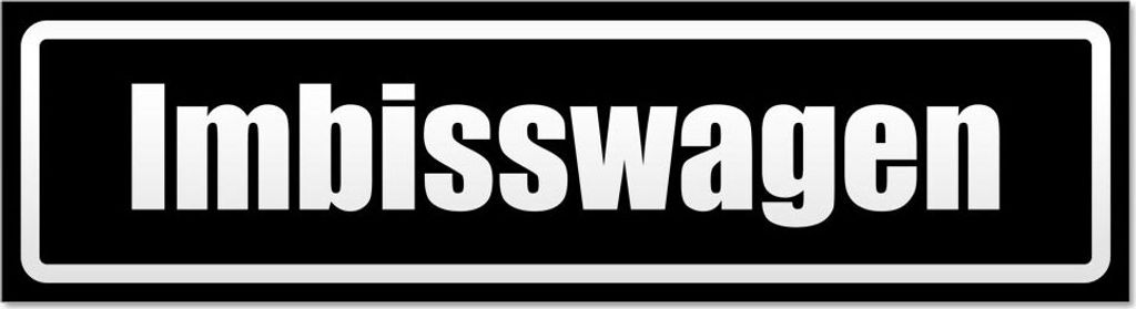 Imbisswagen invertiert Magnetschild Schild magnetisch