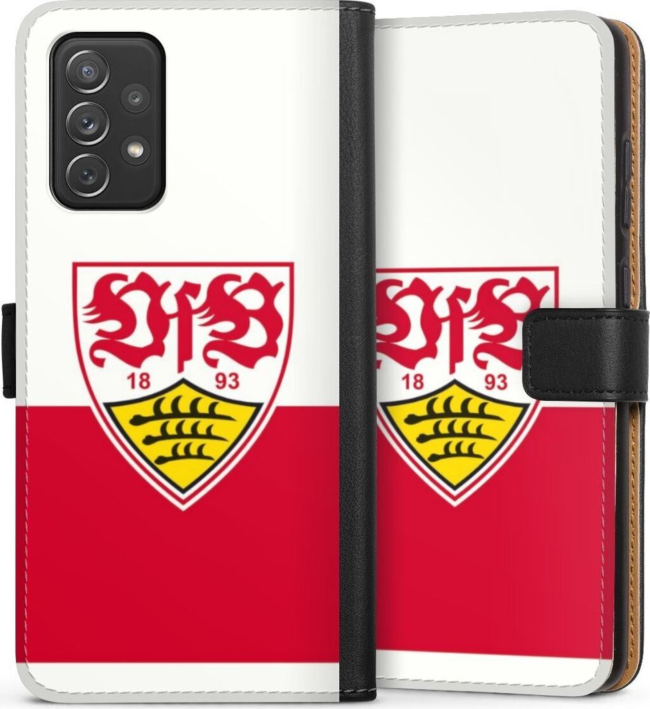 DeinDesign Klapphülle für Samsung Galaxy A72 Handytasche Lederhülle Tasche Logo Offizielles Lizenzprodukt VfB Stuttgart