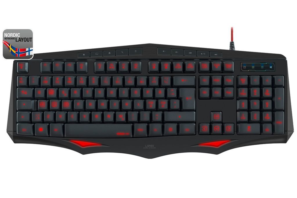 LAMIA Gaming Tastatur Schwarz Nordic Layout