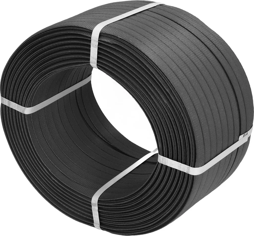 Sécurisez vos palettes avec ce ruban emballage PP noir 9kg type 10#