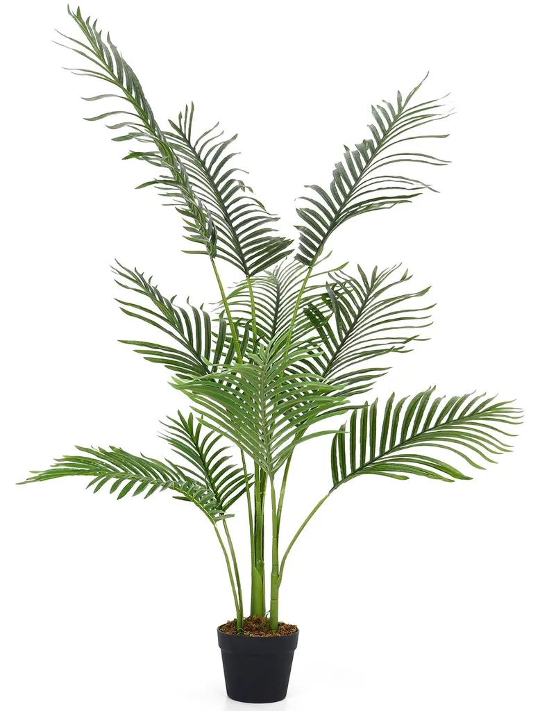 Palmier artificiel réaliste 120 cm - Grand palmier plastique en pot