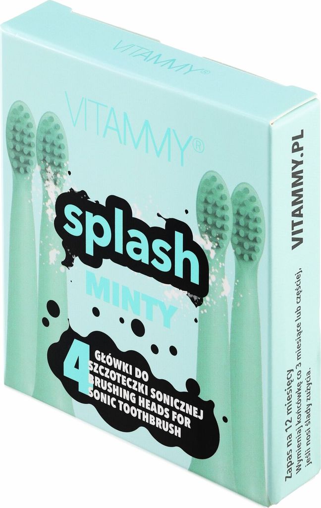 VITAMMY SPLASH, Ersatzgriffe für SPLASH Zahnbürsten, mint, 4St.