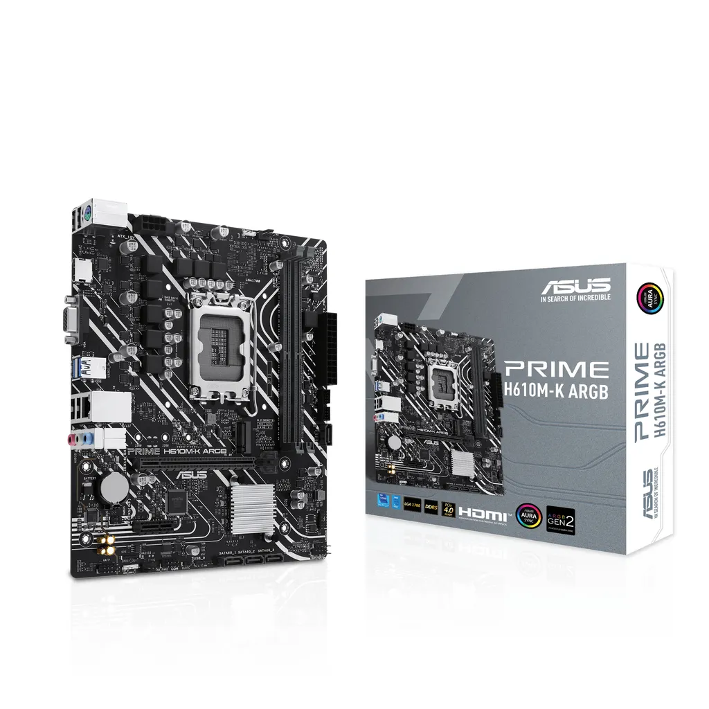 Asus PRIME H610M-K D4 avec PCIe 4.0 et Stockage M.2 Ultra Rapide