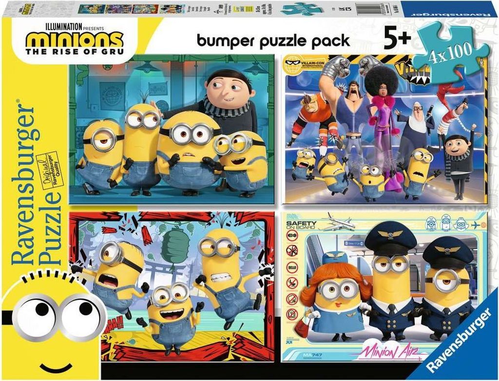 RAVENSBURGER Puzzle Mimoni 2: Padouch přichází 4x100 dílků Obrázek produktu 