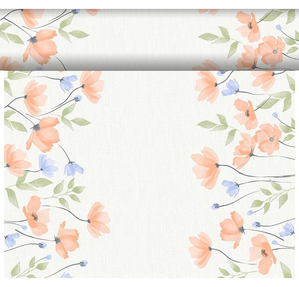 4x DUNI Bio Dunicel Tête-à-Tête-Tischläufer 0,4 x 24 m Bunny Bloom