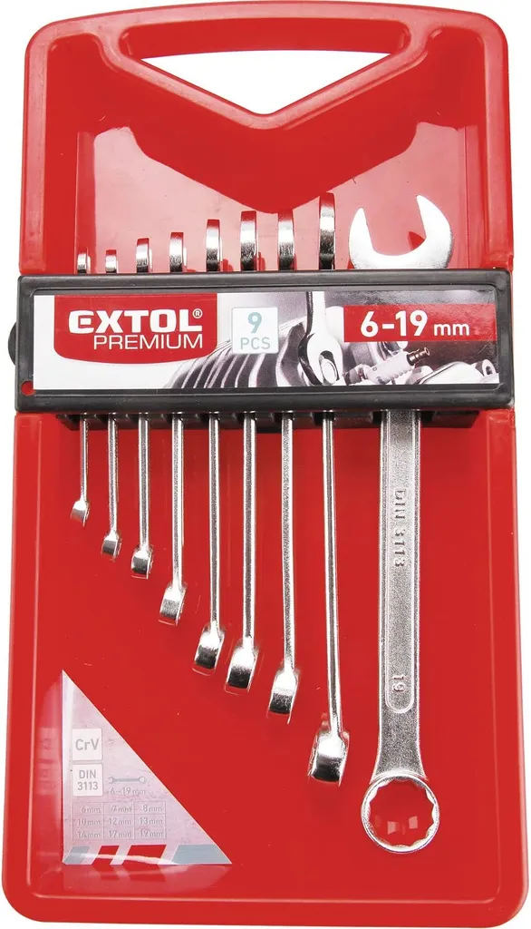 Kit Chiavi Inglesi 6-19 mm - 9 Pezzi Alta Resistenza per Meccanica