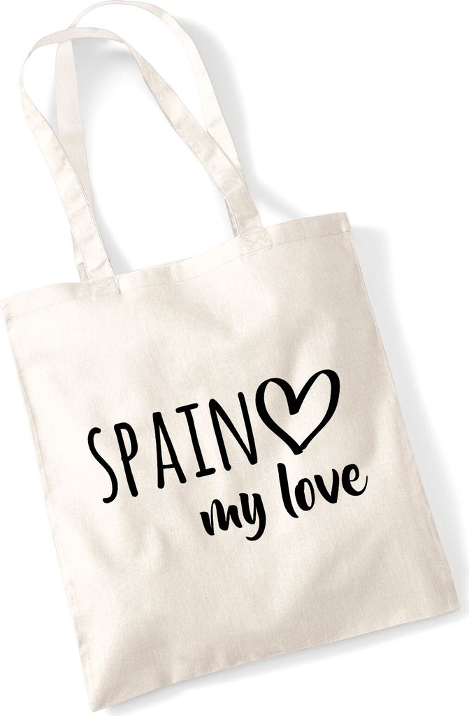 Huuraa Jutebeutel Spain my love 10 Liter Natural Baumwolle Tasche Geschenkidee