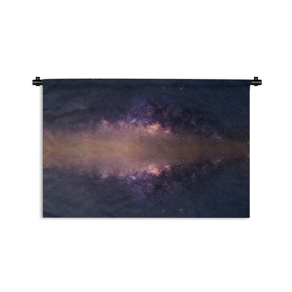 MuchoWow Wandteppich Wandbehang Die Milchstraße an einem blauen Himmel 120x80 cm Tapisserie Dekoration Wandtuch - Wanddekorationen - Wandtücher