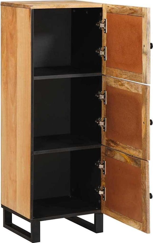 SYFAX Highboard mit Speicher Braun 40 x 33 x 110 cm Massivholz Mango