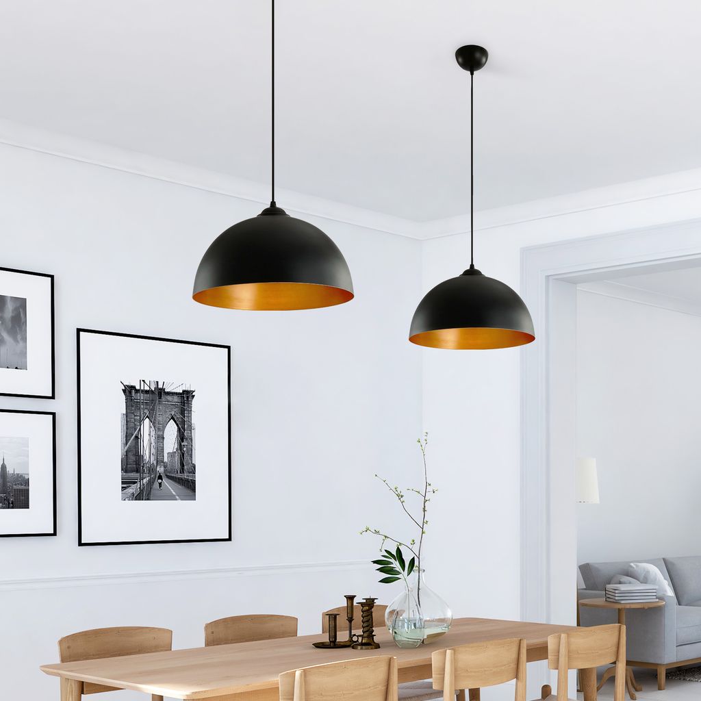 Vintage LED Pendel Decken Lampe rund Industrie Design Ess Zimmer Hänge Lampe 