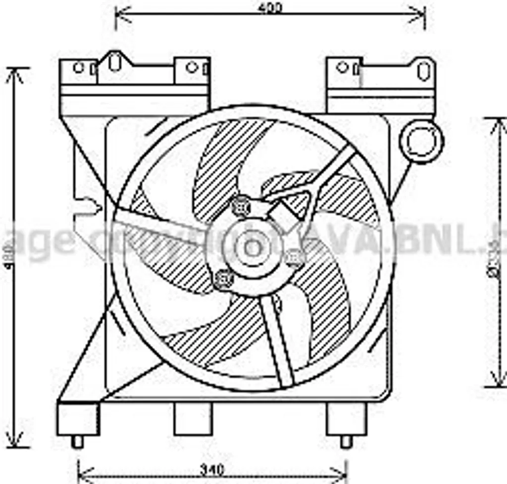 Ventilateur Radiateur Haute Performance PRASCO CN7547 pour Berlingo 5