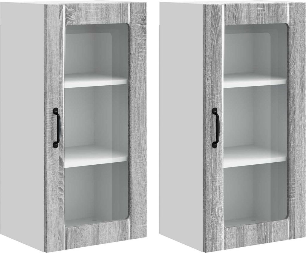 Küchenschrank 2 pcs Graues Sonoma 40 x 31 x 80 cm Holzwerkstoff