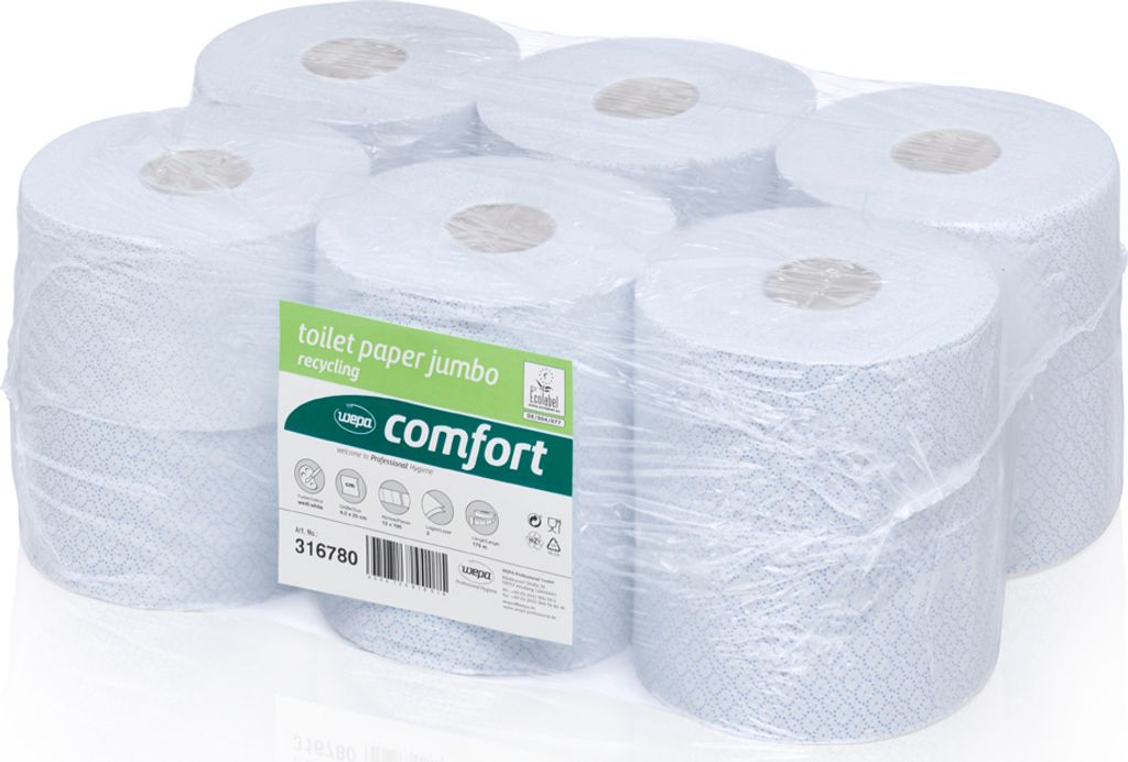 wepa Großrollen-Toilettenpapier Comfort 2-lagig 380 m