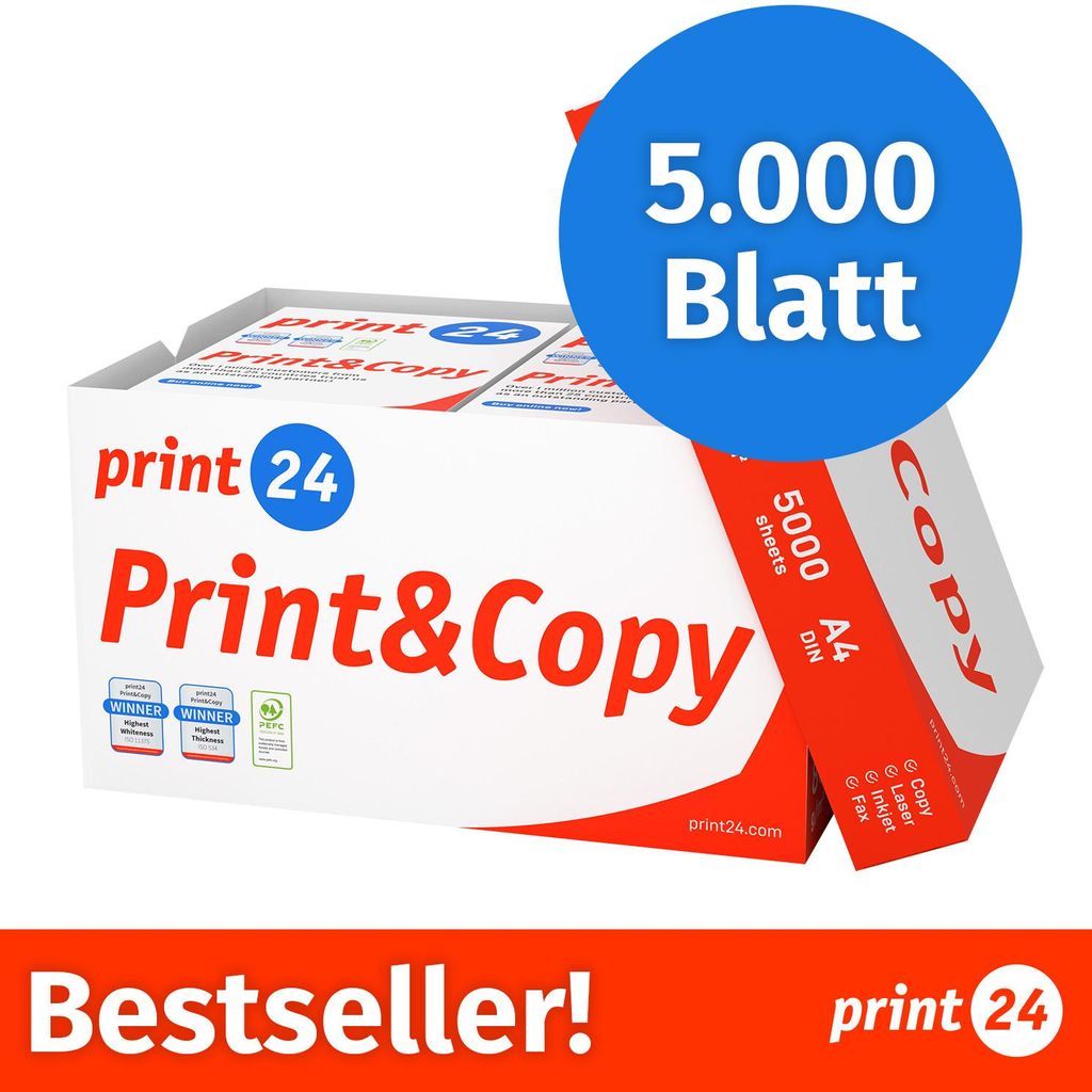 Druckerpapier Kopierpapier 5000 Blatt 10 x 500 A4 Premium Produktbild 