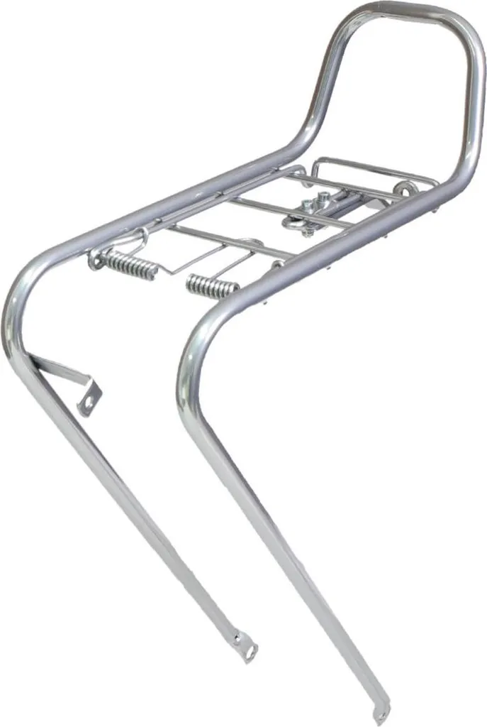 Porte-bagages de Fourche Avant pour Vélo de Ville en Chrome Miroir