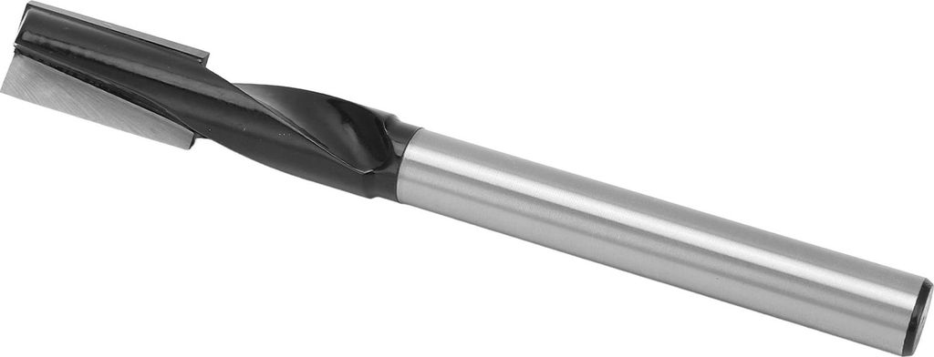 Schwarzer Spiralfräser für Holzbearbeitung, präzise, schnell, robust, PTFE-beschichtet, mit 1/2-Zoll-Schaft