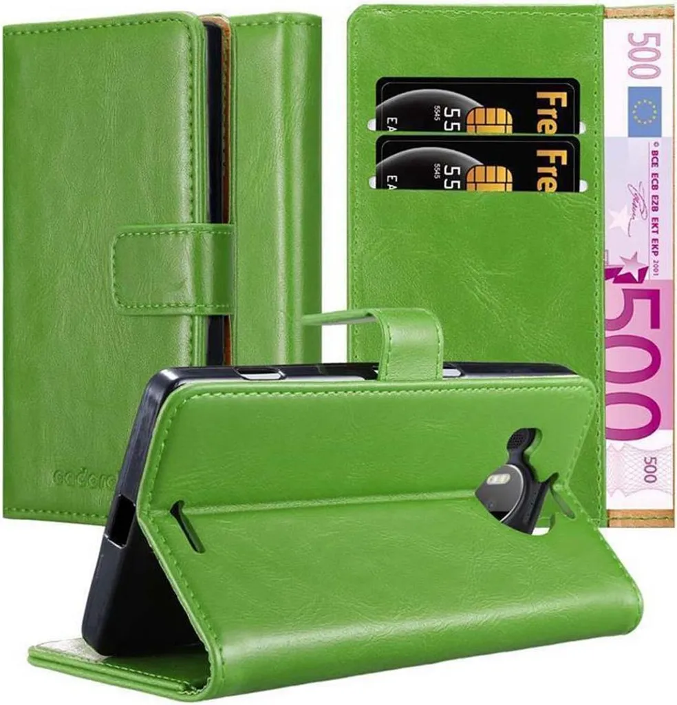 Custodia Professionale Cadorabo Nokia Lumia 950 XL Verde - Ecopelle Luxe