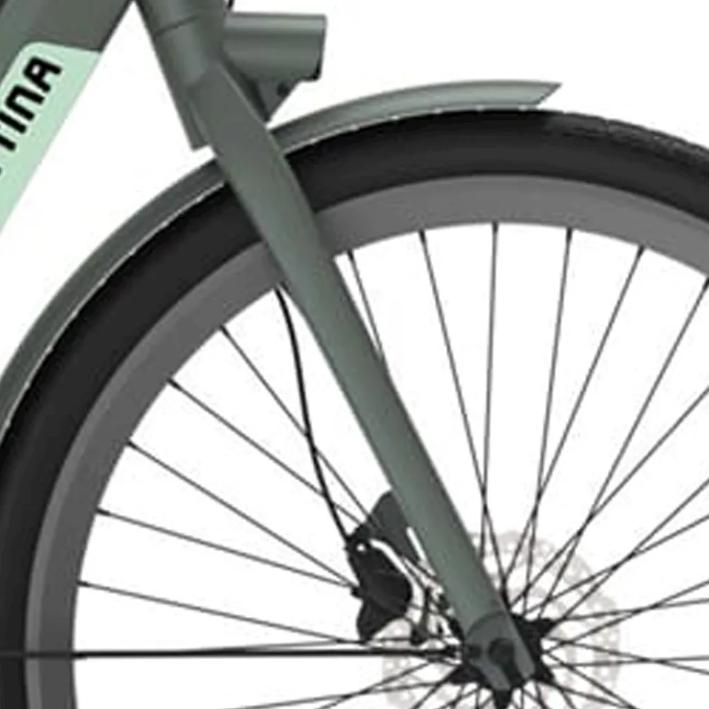 Fourche pour vélo électrique Cortina E-Nite coloris Vert Titanic Matt