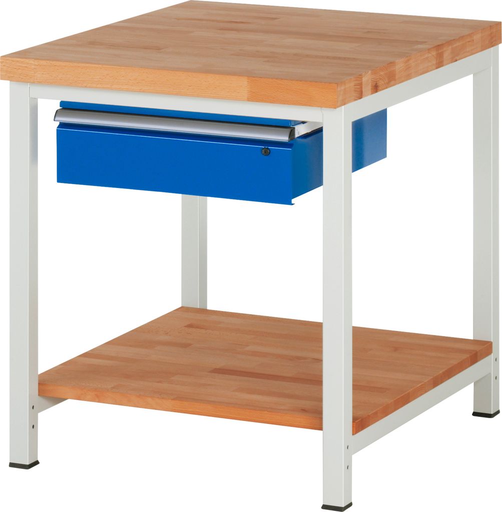 Rau Werkbank höhenverstellbar 8001A7, B750xT900xH840-1040mm, 1x Schublade-TA