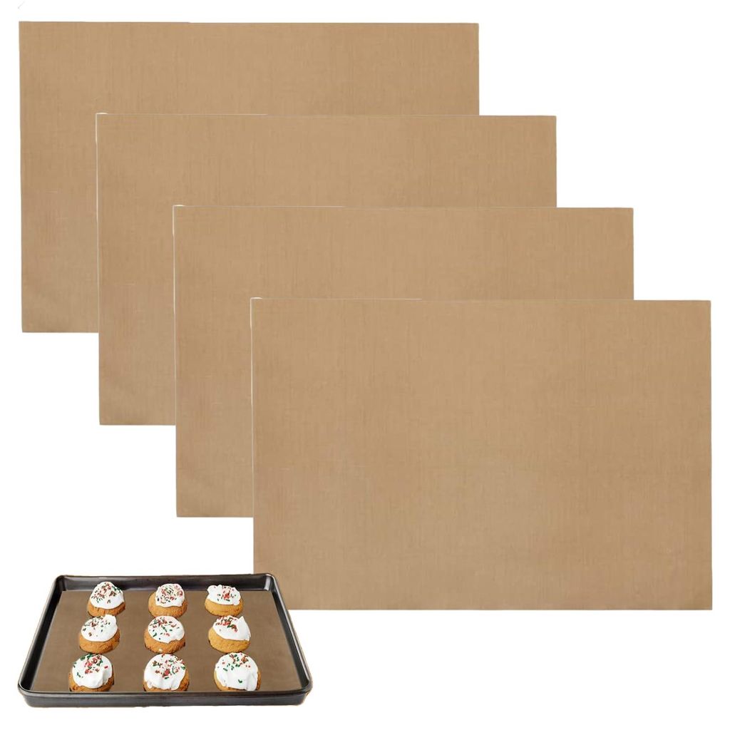 4 wiederverwendbare Backbleche (40 x 30 cm), Backpapier, Backmatte, wiederverwendbare Backmatte, Backpapier, wiederverwendbares Backblech für den ...