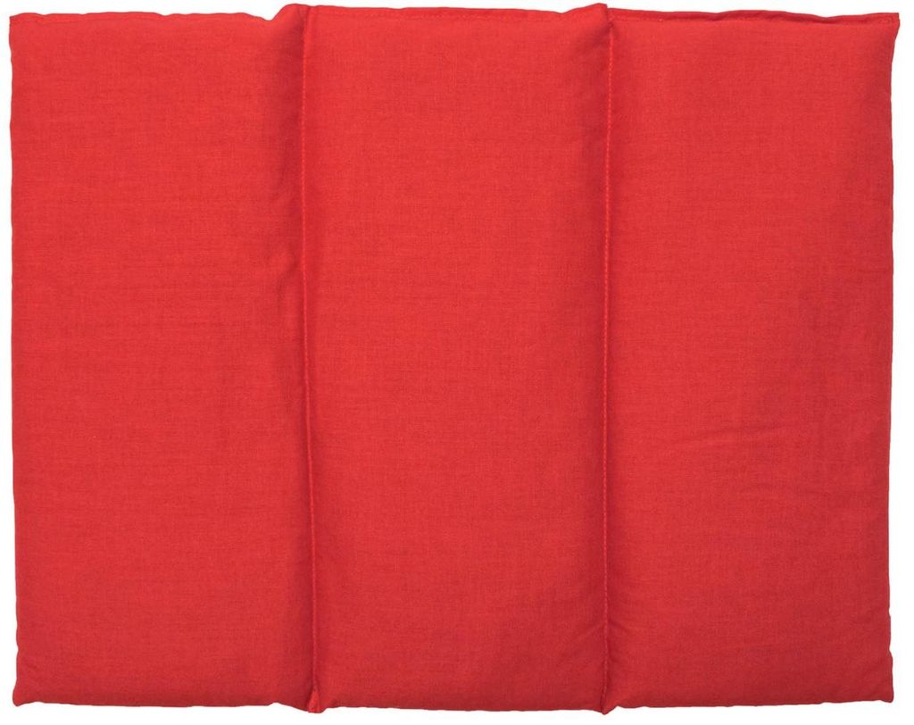 Giraffenland Johanniskernkissen groß 3-Kammer 40x30cm - Baumwolle rot - Wärmekissen / Körnerkissen