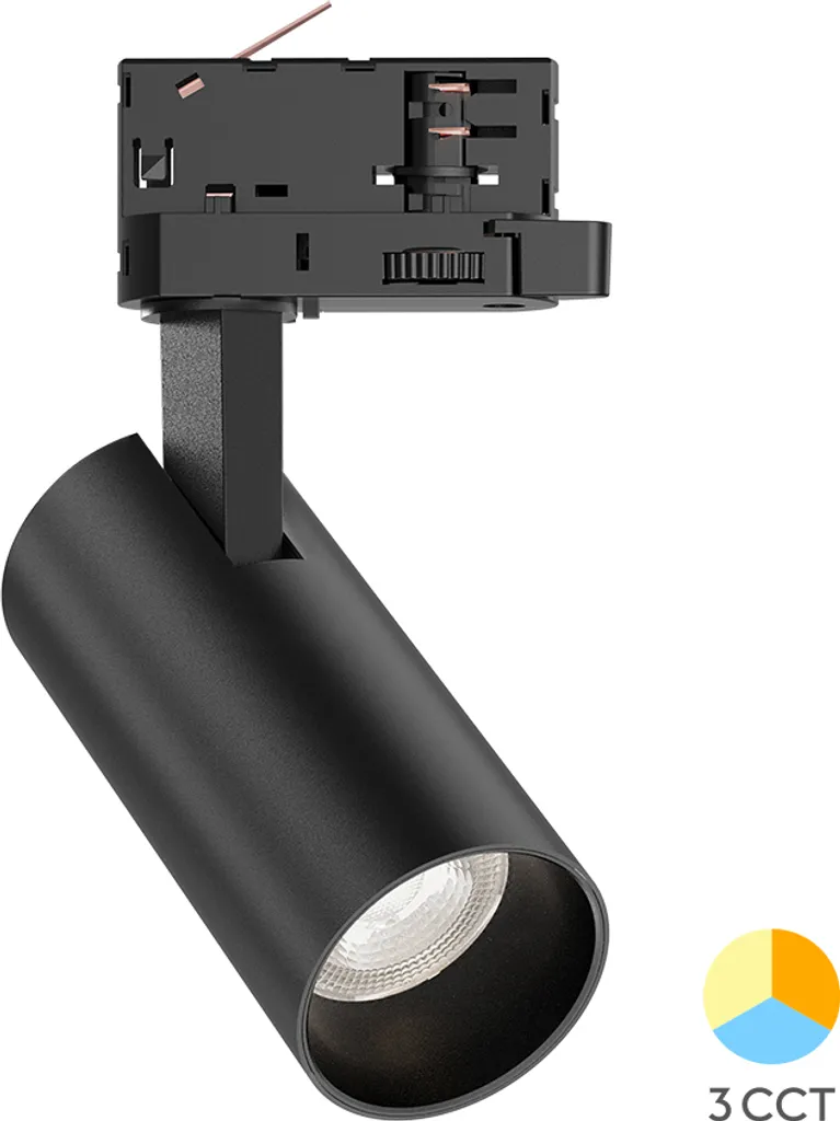 Braytron Faretto a Binario 15W 3CCT Nero: Luce Professionale 3-Circuiti